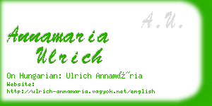 annamaria ulrich business card